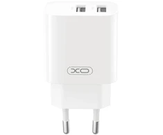 XO wall charger CE55 2x USB 2,4A baltas