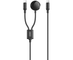 XO belaidis indukcinis įkroviklis CX030 juodas Apple Watch su laidu USB-C -USB-C