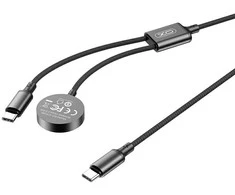 XO belaidis indukcinis įkroviklis CX030 juodas Apple Watch su laidu USB-C -USB-C