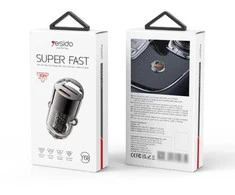 Įkroviklis Yesido yesido Ład. sam. Y68 PD 30W USB-A+C Juodas / JUODA