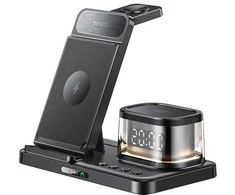 YESIDO INDUCTIVE CHARGER DS22 20W LED + WATCH 5IN1 (FOR APPLE) Juodas