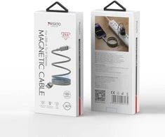 YESIDO magnetinis kabelis CA174 12W USB/LIGHTNING 1M 2.4A pilkas