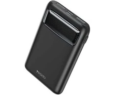 „Yesido“ nešiojama baterija YP33 5 000 mAh, LED, 2xUSB-A + USB-C, juoda