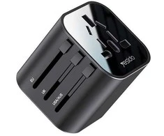 Yesido „Yesido“ universalus adapteris MC09 JK/ES/JAV/AU, maks. 8A, Juodas