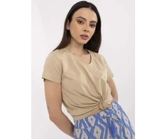Basic Feel Good T-shirt-CLM-TS-1639.12-smėlio spalva