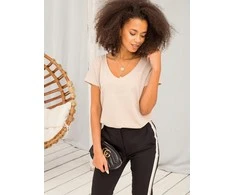 Basic Feel Good Marškinėliai-RV-TS-4832.01P-smėlio spalvos