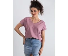 Basic Feel Good T-shirt-RV-TS-4832.19P-ciemny rožinė