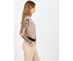 Basic Feel Good Marškinėliai-RV-TS-4833.22X-tamsiai smėlio spalvos