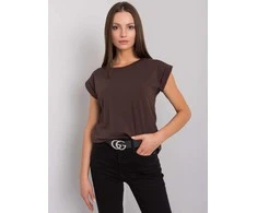 Basic Feel Good T-shirt-RV-TS-4833.24P-ciemny ruda