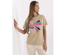 Calimera T-shirt-CLM-TS-1019.79-camelowy