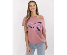 Calimera T-shirt-CLM-TS-1019.79-ciemny rožinė