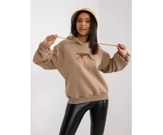 Ex Moda Megztinis-EM-BL-651.99-tamsiai smėlio spalvos