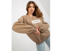Ex Moda Megztinis-EM-BL-N652.46-tamsiai smėlio spalvos