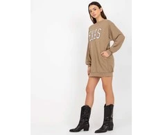 Ex Moda Megztinis-EM-BL-U719.82P-tamsiai smėlio spalvos