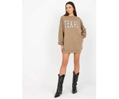 Ex Moda Megztinis-EM-BL-U719.82P-tamsiai smėlio spalvos