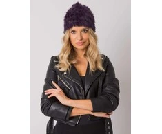 Kepurė Wool Fashion Italia Cap-AT-CZ-16801.38-tamsiai violetinė