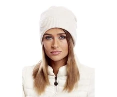 Kepurė Wool Fashion Italia Cap-AT-CZ-171701.37-šviesiai smėlio spalvos