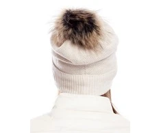 Kepurė Wool Fashion Italia Cap-AT-CZ-171701.37-šviesiai smėlio spalvos