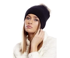 Kepurė Wool Fashion Italia Cap-AT-CZ-171701.37-juodas
