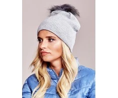 Kepurė Wool Fashion Italia Cap-AT-CZ-171701.37-pilka