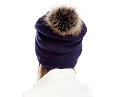 Kepurė Wool Fashion Italia Cap-AT-CZ-171701.37-tamsiai mėlyna