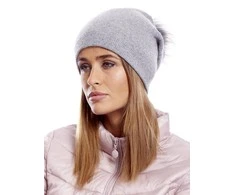 Kepurė Wool Fashion Italia Cap-AT-CZ-17285.40-šviesiai pilka