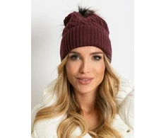 Kepurė Wool Fashion Italia Cap-AT-CZ-173501.44-bordo