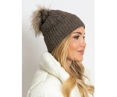 Kepurė Wool Fashion Italia Cap-AT-CZ-173501.44-tamsiai ruda
