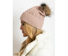 Kepurė Wool Fashion Italia Cap-AT-CZ-173501.44-šviesiai rožinė