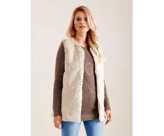 Wool Fashion Italia Liemenė-AT-KZ-4102-1.20P-šviesiai smėlio spalvos