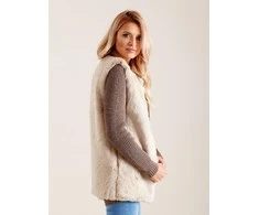 Wool Fashion Italia Liemenė-AT-KZ-4102-1.20P-šviesiai smėlio spalvos