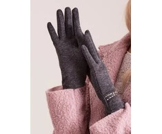 Wool Fashion Italia Pirštinės-AT-RK-6202-1,22-tamsiai pilkos spalvos