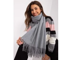 Wool Fashion Italia Šalikas-AT-SZ-23185.73P-tamsiai pilkas