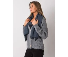 Wool Fashion Italia Šalikas-AT-SZ-3899.91-tamsiai mėlynas