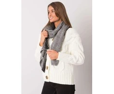 Wool Fashion Italia Šalikas-AT-SZ-3899.91-juoda ir balta