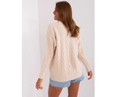 Wool Fashion Italia Megztinis-AT-SW-2335-1.68P-šviesiai smėlio spalvos