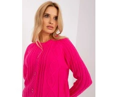 Wool Fashion Italia Megztinis-AT-SW-2346-2,99P-tamsiai rožinis