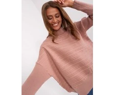 Wool Fashion Italia Megztinis-AT-SW-2368.36X-tamsiai rožinis