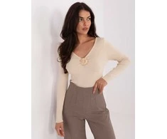 Factory Price Sweter-PM-SW-DF61034.76-jasny smėlio spalva