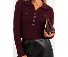 Factory Price Sweter-PM-SW-SF502.29-ciemny violetinė