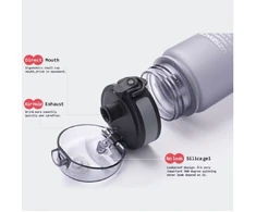 Gertuvė UZSPACE TRITAN 500 ml, plastikas be BPA - 3026-GRAY2