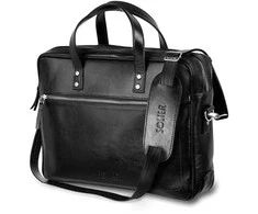 Gold GENUINE LEATHER SHOULDER BAG SL04 WATERFORD Juodas