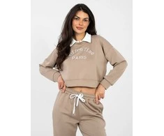 Italy Moda Džemperis moterims -IT-BL-22212.82-ciemny bezowy