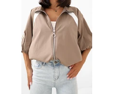 Italy Moda Bluza-MI-BL-K71751.94-ciemny bezowy