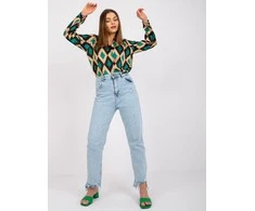 Italy Moda Palaidinė-DHJ-BZ-15256.53P-juoda-žalia
