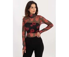 Italy Moda Palaidinė-DHJ-BZ-18275-2,61-juoda-raudona