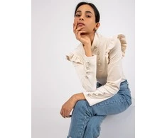 Italy Moda Palaidinė-DHJ-BZ-6533A.44P-šviesiai smėlio spalvos