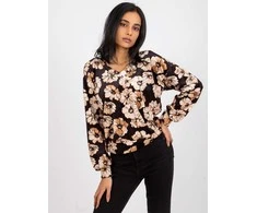 Italy Moda Palaidinė-DHJ-BZ-6550-1.29P-juoda-smėlio spalvos