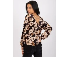 Italy Moda Palaidinė-DHJ-BZ-6550-1.29P-juoda-smėlio spalvos