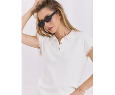 Italy Moda Bluzka-IR-BZ-RR33.07-ecru